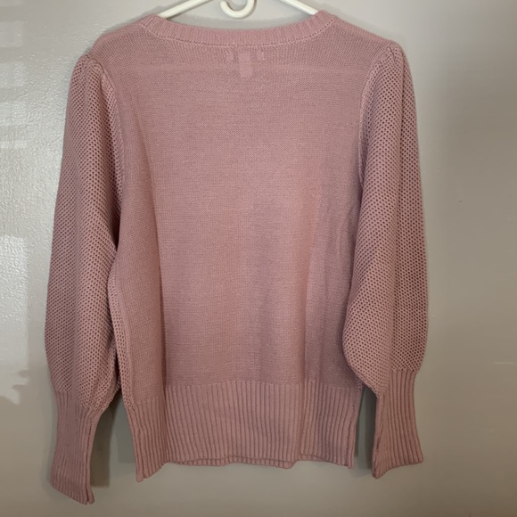 Nine West Women’s Crewneck Balloon Sleeve Sweater - Picture 2 of 10